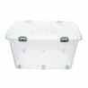 Caja De Almacenamiento Transparente Con Ruedas 120 Lts