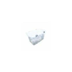 Caja De Almacenamiento Transparente Con Ruedas 120 Lts