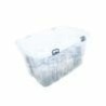 Caja De Almacenamiento Transparente Con Ruedas 120 Lts