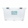 Caja De Almacenamiento Transparente Con Ruedas 120 Lts