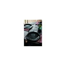 Juego de platos Vidrio Opal Trinche Carine Negro