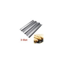 Molde Para Baguette Perforado 3 Cavidades / 38 X 24 Cm