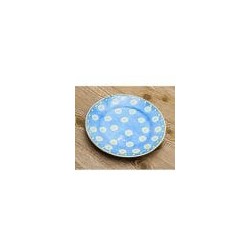 Plato Trinche De Cerámica 26 Cm Decorado Margaridas