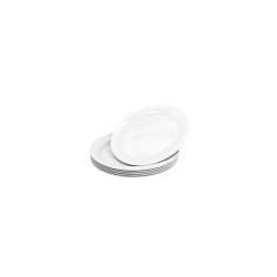 Platón Tampiqueño Ovalado Melamina Blanca 29 Cm