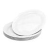 Platón Tampiqueño Ovalado Melamina Blanca 29 Cm