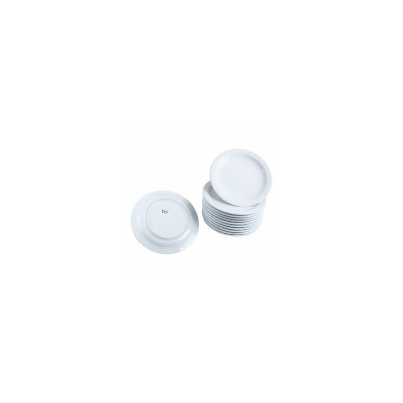 Platos Redondos 23 Cm Porcelana Blanca Para Restaurante – 12 Pzas