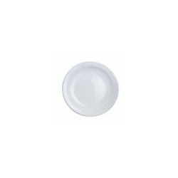 Platos Redondos 23 Cm Porcelana Blanca Para Restaurante – 12 Pzas