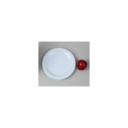 Platos Redondos 23 Cm Porcelana Blanca Para Restaurante – 12 Pzas