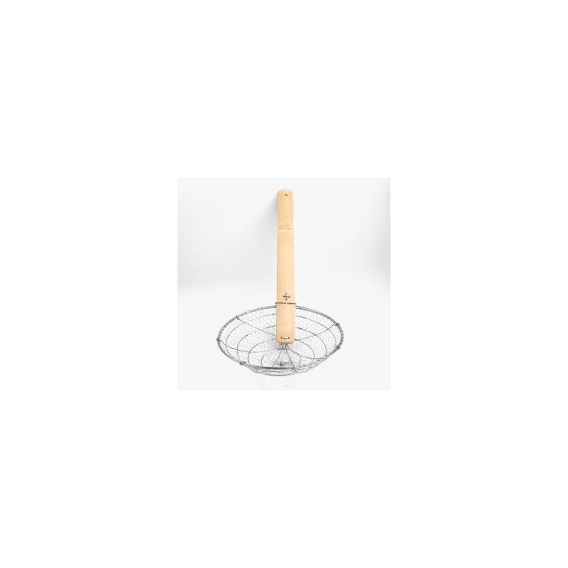 Colador Espumadera Con Mango De Bambu / 10″ Pulgadas 26 Cm