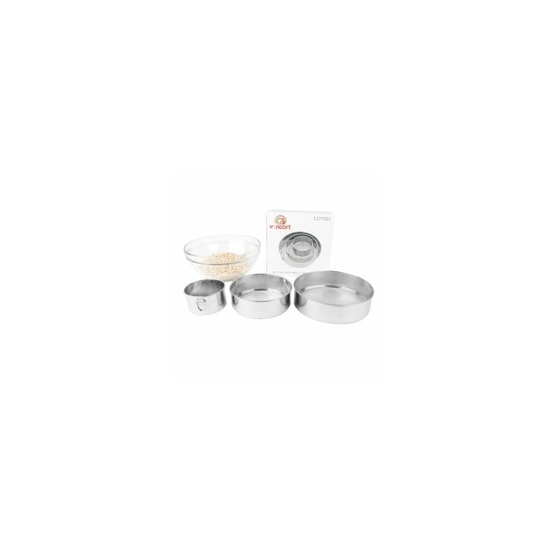 Set 3 Cernidoes Tamizador Acero Inoxidable Reposteria Cocina