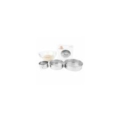 Set 3 Cernidoes Tamizador Acero Inoxidable Reposteria Cocina